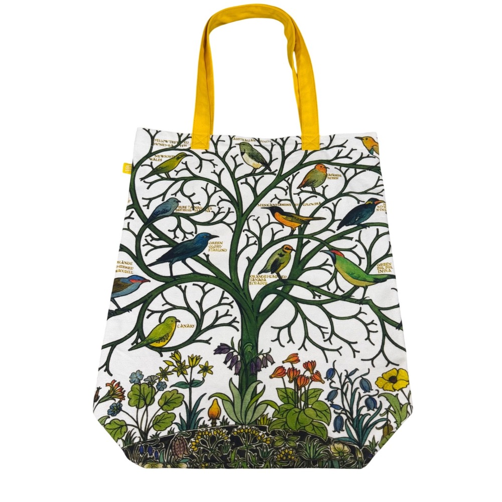 Museums & Galleries V&A Tree of Life Birds Organic Cotton Canvas Tote Bag White